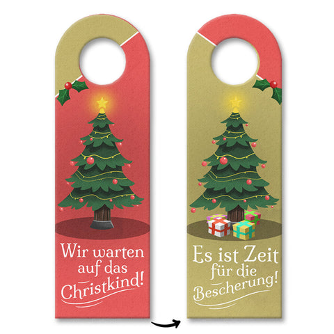 Christkind oder Bescherung Weihnachten Türhänger