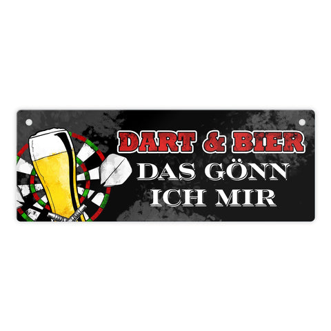 Dart und Bier das gönn ich mir Metallschild