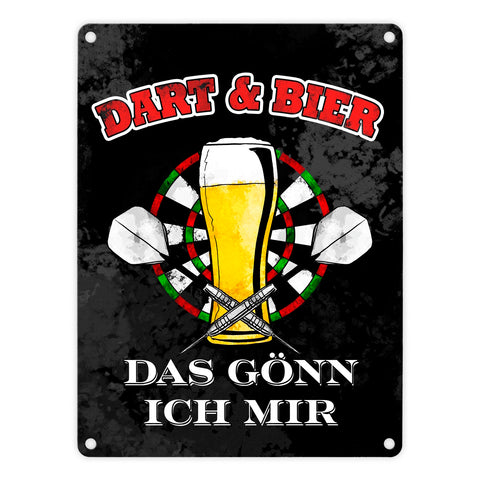 Dart und Bier das gönn ich mir Metallschild