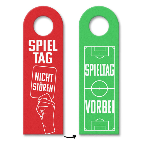 Fußball Spieltag Türhänger für Fußballfans und grün