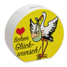 Storch und Kind Spardose zur Geburt mit niedlichem Motiv