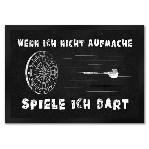 Wenn ich nicht aufmache spiele ich Dart Fußmatte mit Dartscheibe