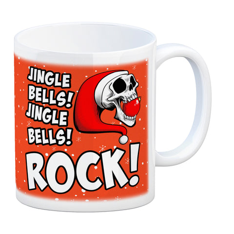 Jingle Bells Rock Weihnachten Kaffeebecher mit Totenkopf