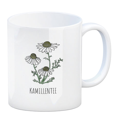 Kamillentee Teetasse mit Kamillenblüte für Teetrinker