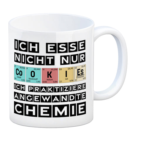 Cookies Kaffeetasse mit Spruch im Periodensystem für Chemiker