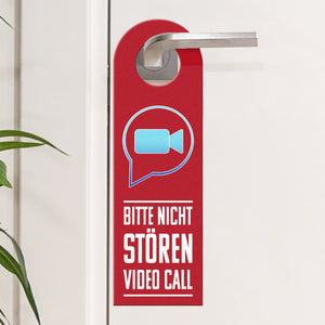 Bitte nicht stören oder komm rein Türhänger für unterbrechungsfreie Video Calls