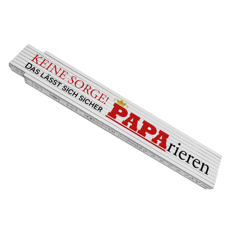 Keine Sorge das lässt sich sicher paparieren Meterstab aus Holz für den besten Papa