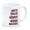 Motivation Kaffeebecher mit lustigem Motiv