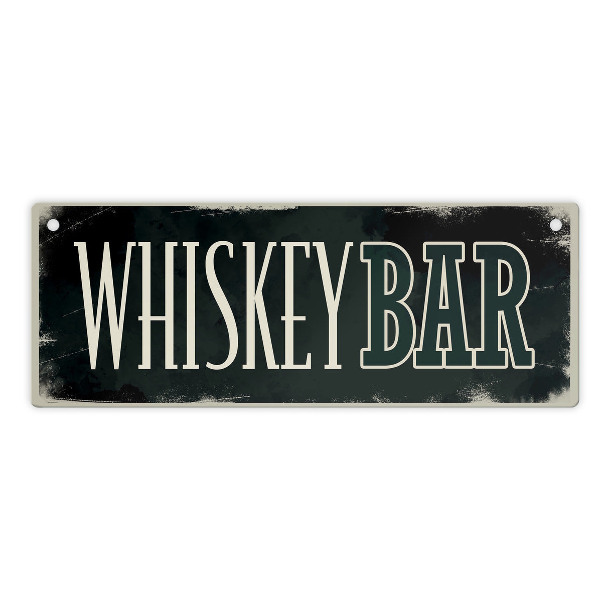 Whiskeybar Metallschild im Used-Look