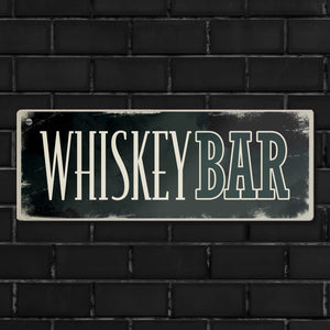 Whiskeybar Metallschild im Used-Look