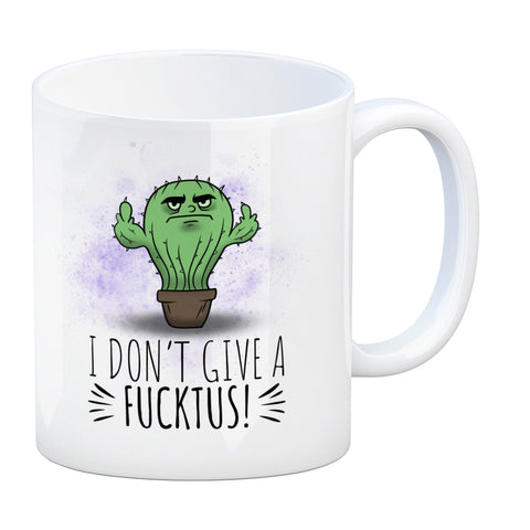 I don't give a Fucktus Kaffeebecher mit genervtem Kaktus