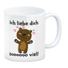 Ich liebe dich soooooo viel Kaffeebecher mit niedlichem Bärchen