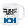 Was ist blau und hat kein Bock? - ICH Kaffeebecher