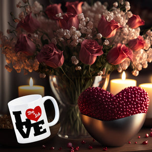 Du und ich Love Kaffeebecher zum Valentinstag