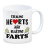 Stealing hearts and blasting farts Kaffeebecher