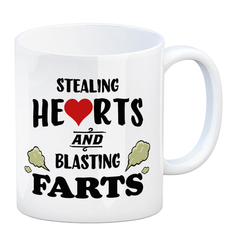 Stealing hearts and blasting farts Kaffeebecher