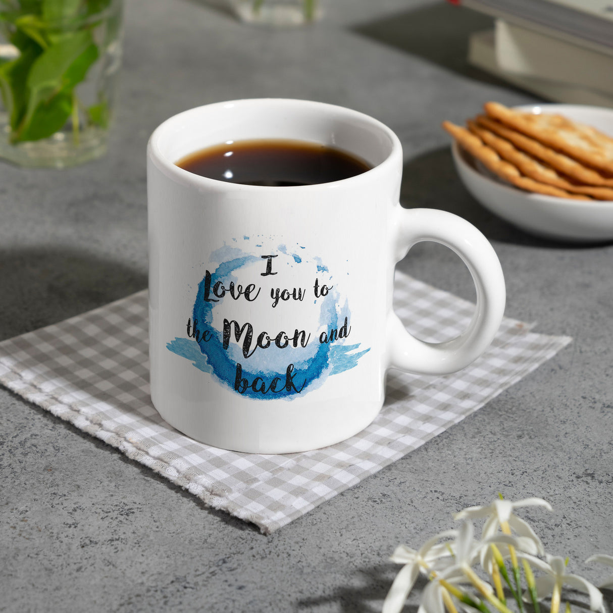 I love you to the Moon and back Valentinstag Kaffeebecher