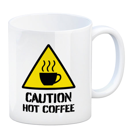 Caution Hot Coffee Kaffeebecher mit Warnsymbol