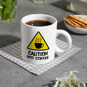 Caution Hot Coffee Kaffeebecher mit Warnsymbol