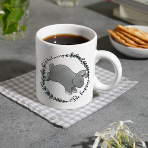 Don't worry be hoppy Kaffeebecher mit süßem Hoppelhasen