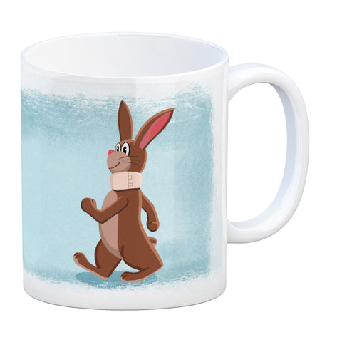 Lass den Kopf nicht hängen aufmunternde Kaffeetasse mit lustigem Hasen