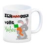 Ich mag dich volle Möhre Kaffeebecher mit süßem Hasen