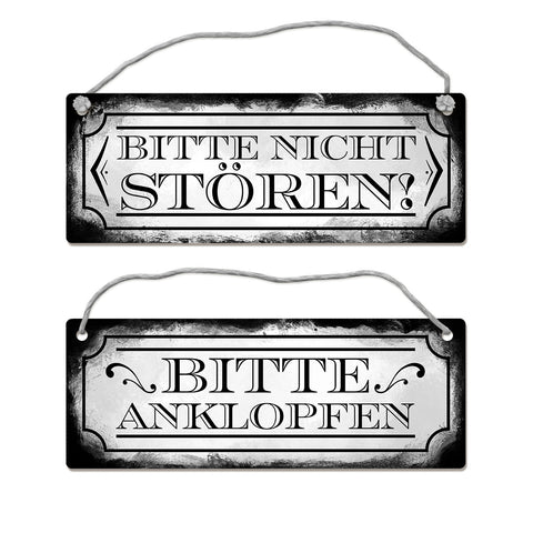 Bitte anklopfen oder Bitte nicht stören! Wendeschild