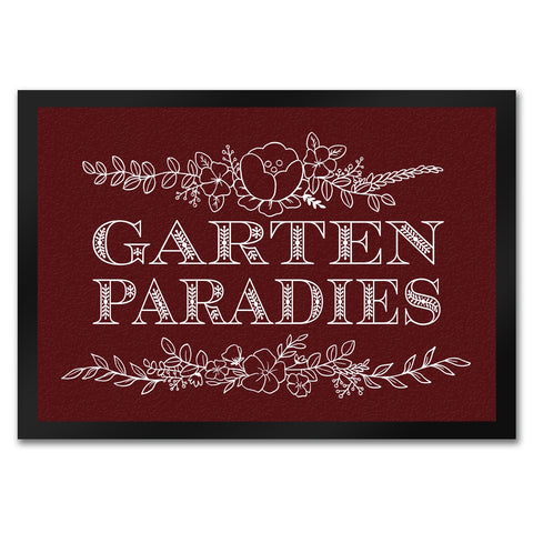 Gartenparadies Fußmatte mit floralen Ornamenten