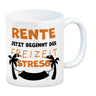 Rente - jetzt beginnt der Freizeitstress Kaffeebecher