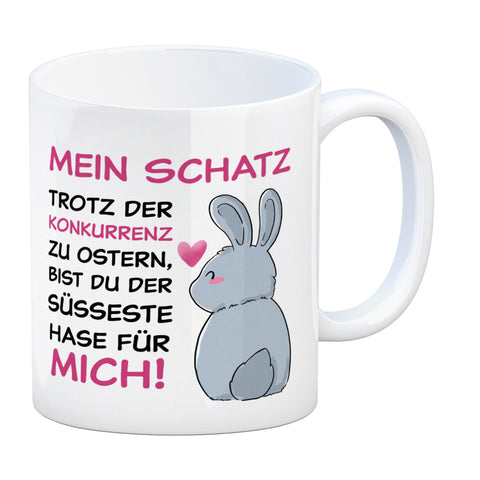 Mein Schatz, du bist der süßeste Hase für mich Kaffeebecher