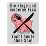 Schweine Metallschild zum Thema Vegetarier und Fleischesser