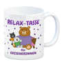 Relax Tasse für Erzieherinnen Kaffeebecher mit süßem Bär-Motiv