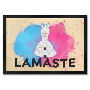 Lamaste Fußmatte mit Lama in Meditation