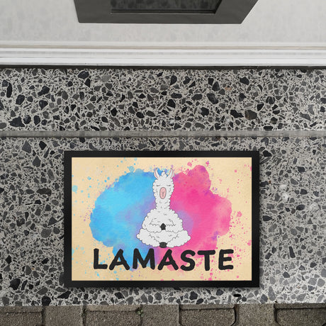 Lamaste Fußmatte mit Lama in Meditation