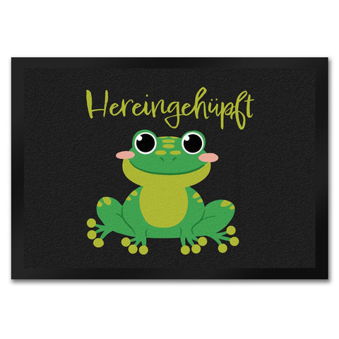 Hereingehüpft Fußmatte mit süßem Frosch