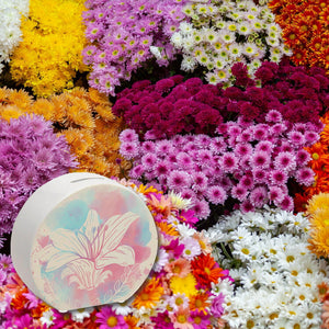 Spardose mit Blumenmotiv in Wasserfarbenoptik