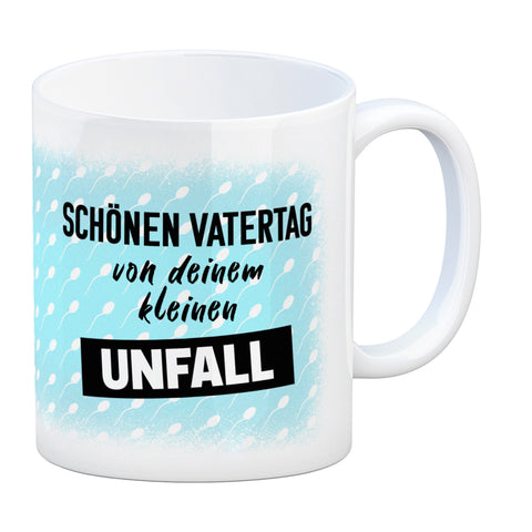 Schönen Vatertag von deinem kleinen Unfall Spermium Kaffeebecher zum Vatertag