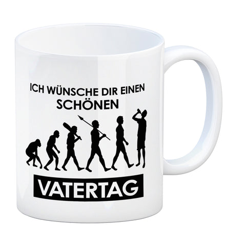 Ich wünsche dir einen schönen Vatertag Kaffeebecher Evolution des Menschen