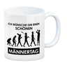 Ich wünsche dir einen schönen Männertag Kaffeebecher Evolution des Menschen