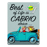 Best Joy of Life is Cabrio drive Metallschild