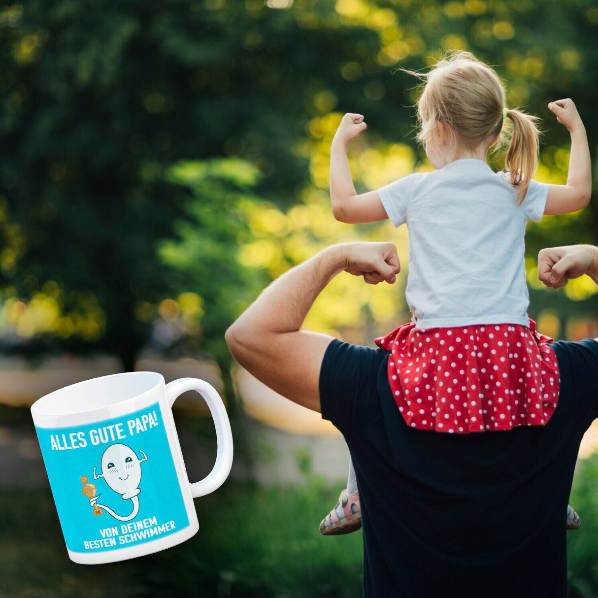 Alles gute Papa von deinem besten Schwimmer Kaffeebecher zum Vatertag