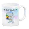 Endlich Schulkind Elefant Kaffeebecher für die Einschulung