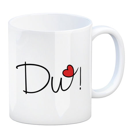 Du! schöner Kaffeebecher als Geschenk mit Herz