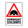 Vorsicht Schildkröte Metallschild mit Schildkröten Silhouette