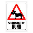 Vorsicht Hund Metallschild mit Hunde Silhouette