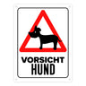 Vorsicht Hund Metallschild mit Hunde Silhouette