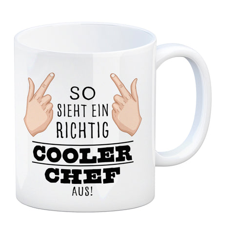 So sieht ein richtig cooler Chef aus Kaffeebecher für die Arbeit