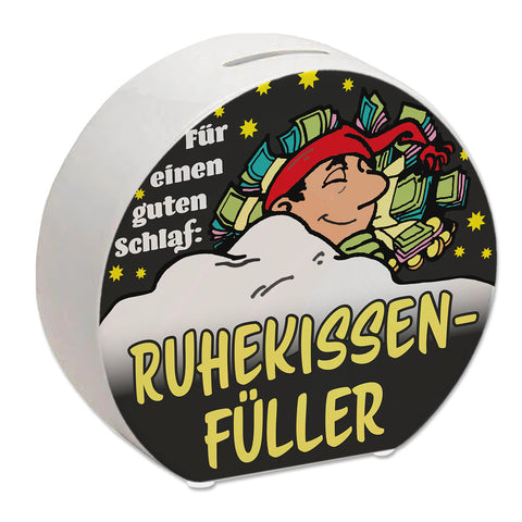 Ruhekissen-Füller Spardose zum Thema Sparen und Schlafen