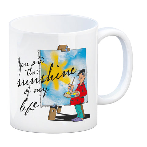 You are the sunshine of my life Kaffeebecher mit Staffelei Motiv