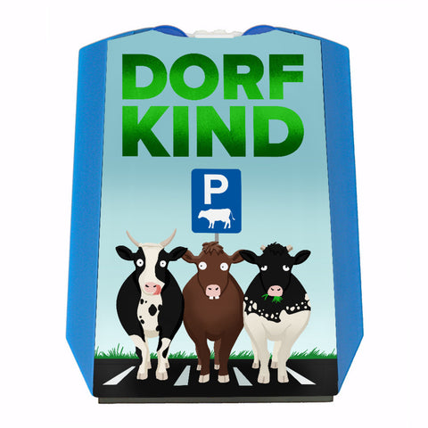 Dorfkind Parkscheibe mit Kuhparkplatz mit 2 Einkaufswagenchips